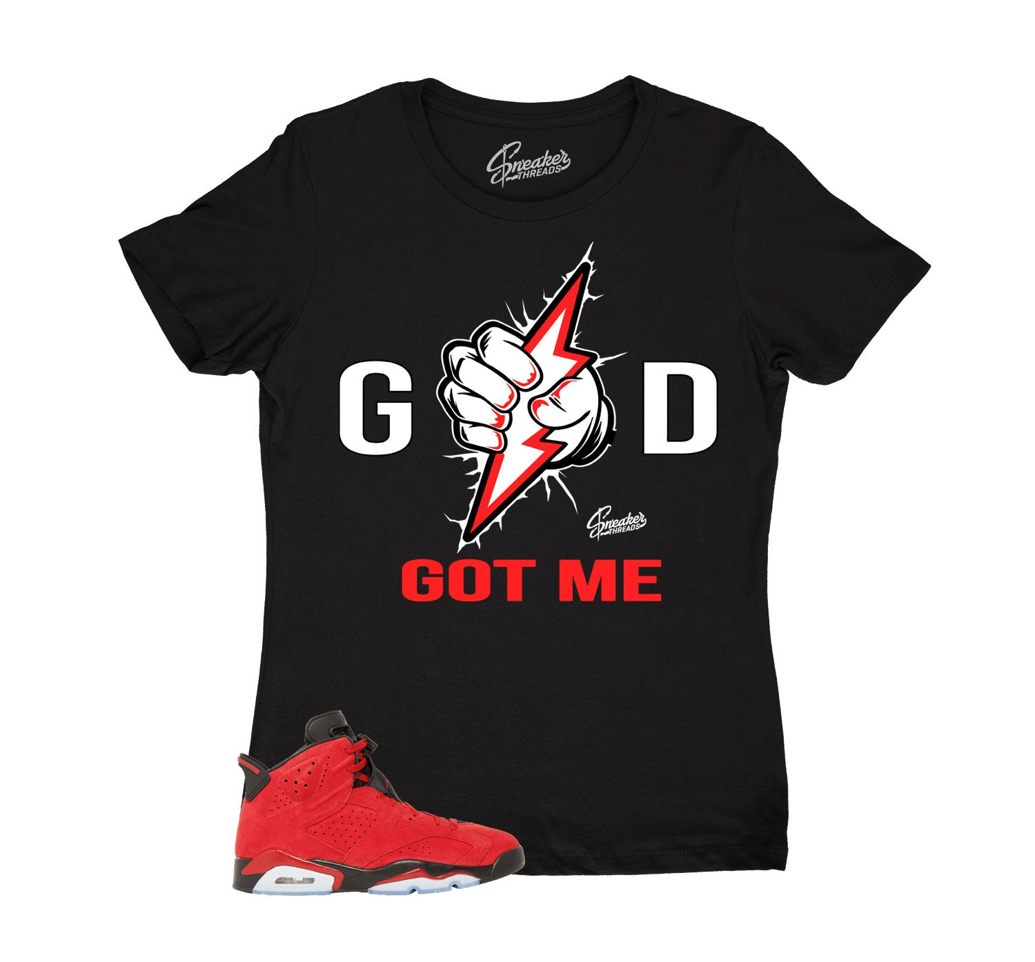 Womens Toro Bravo 6 Shirt - God got me - Black