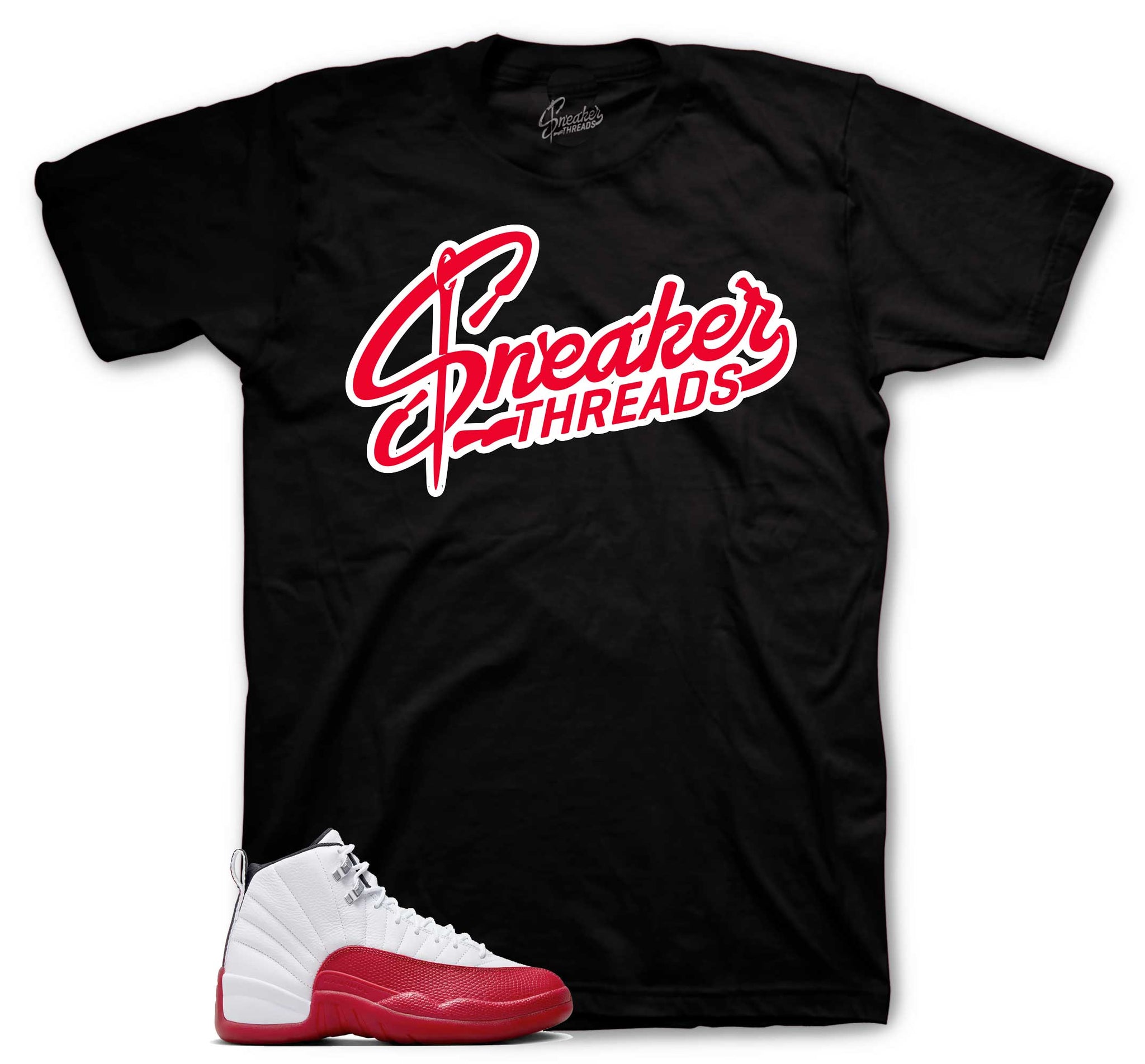 Retro 12 Cherry Shirt - ST Logo - Black