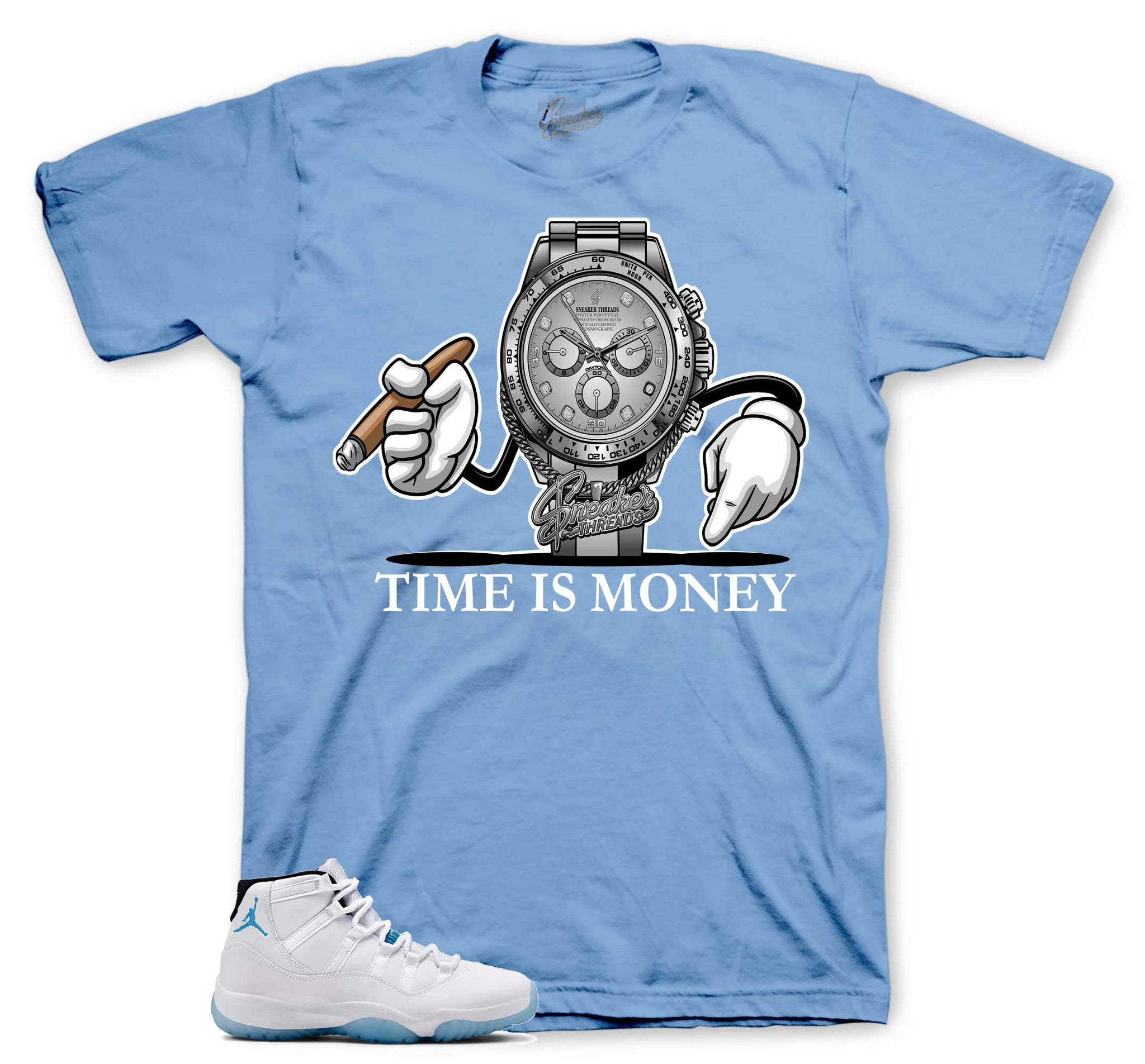 Retro 11 Legend Blue Shirt - Time is Money - Blue