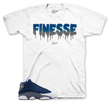 Retro 13 Flint Shirt - Finesse - White