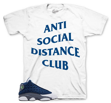 Retro 13 Flint Shirt - Social Distance - White