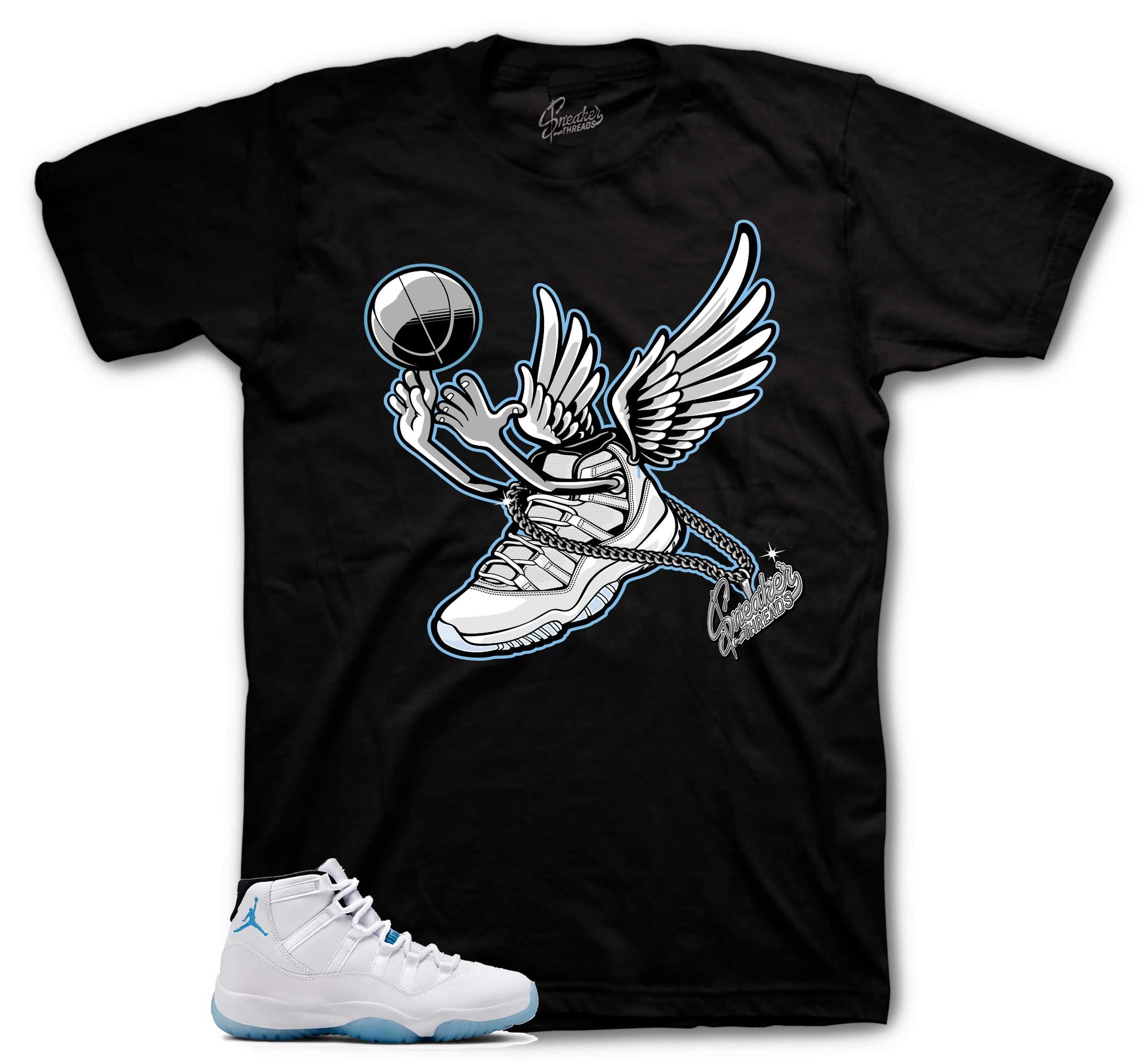 Retro 11 Legend Blue Shirt - Fly kicks