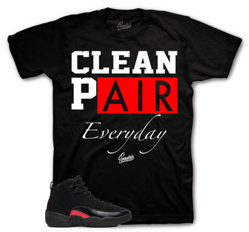 Retro 12 Bloodline Shirt - Clean Pair - Black
