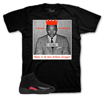 Retro 12 Bloodline Shirt - Freedom - Black