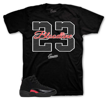Retro 12 Bloodline Shirt - 23 - Black