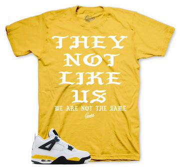 Retro 4 Tour Yellow Shirt - Not Like Us - Yellow