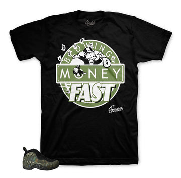 Legion green foamposite shirts | stay humble hustle hard sneaker tee.