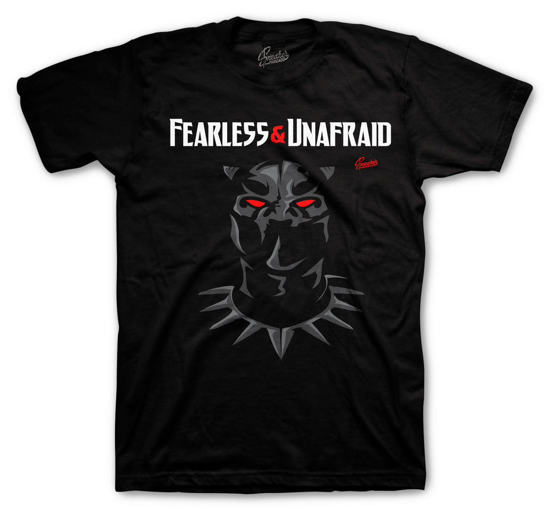 Retro 4 Black Cat Shirt - Fearless  - Black