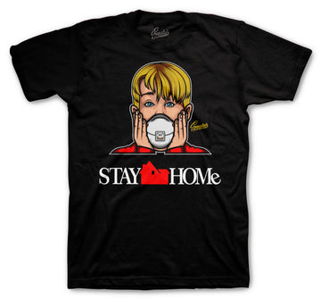 Retro 12 Super Bowl Shirt - Stay Home - Black