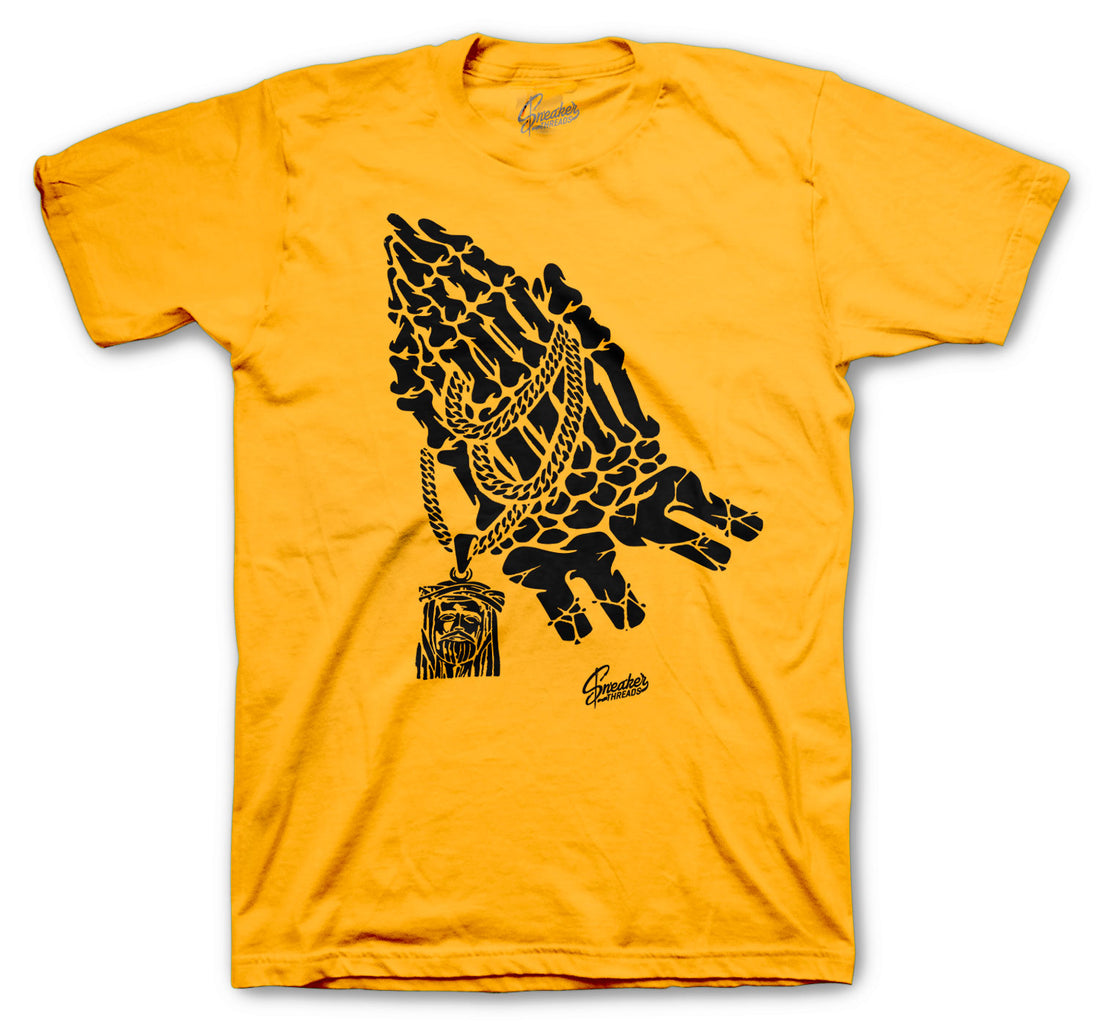 T shirt collection designed to match the Jordan 9 uni gold sneaker collection 