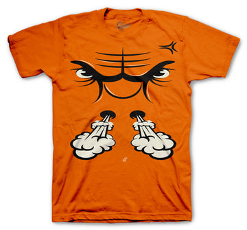 Retro Starfish Shirt - Raging Face - Orange