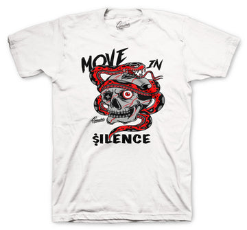 Retro 1 Satin Snake Shirt -  Move In Silence - White