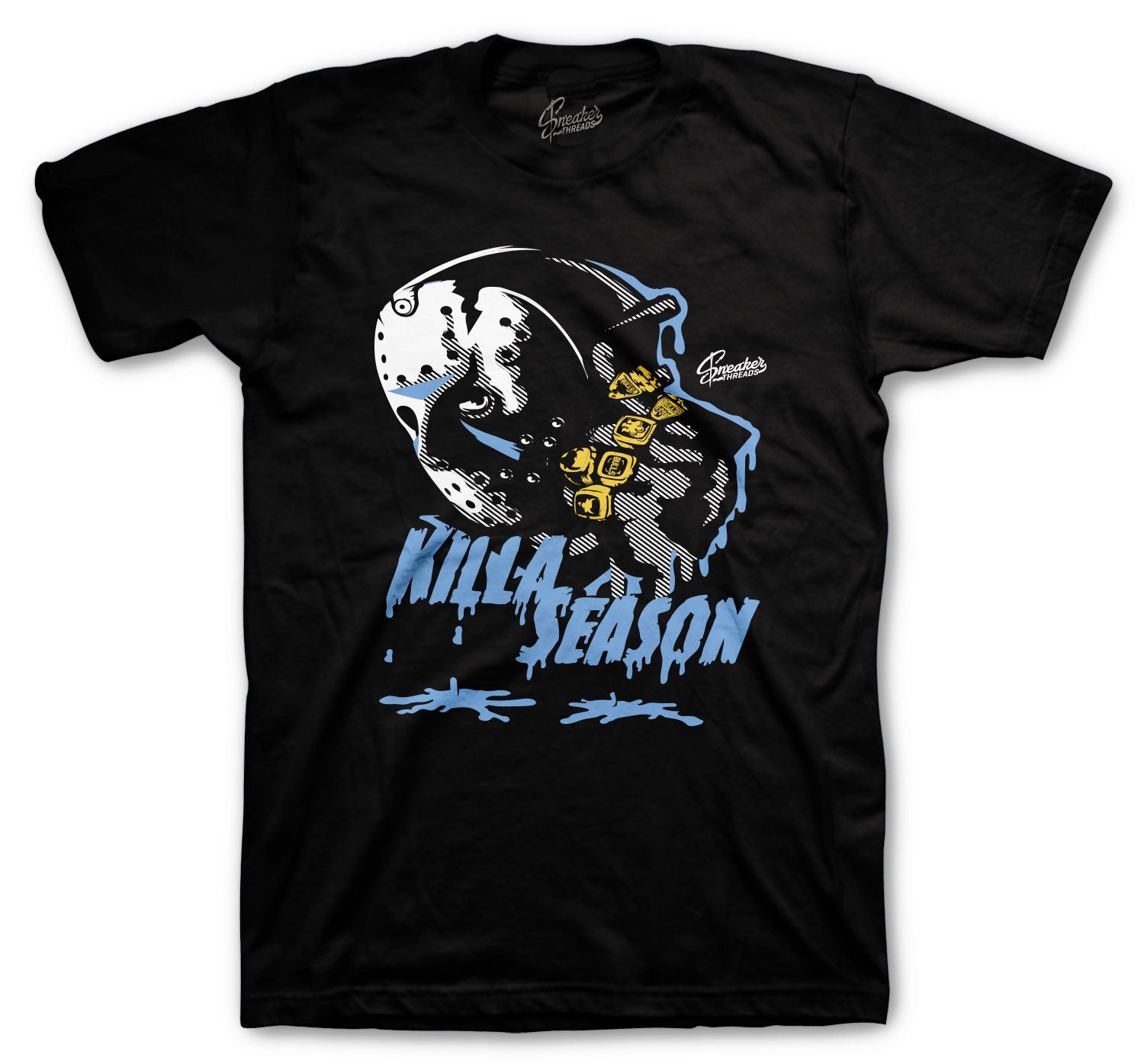 Retro 3 Valor Blue Shirt - Killa Season - Black