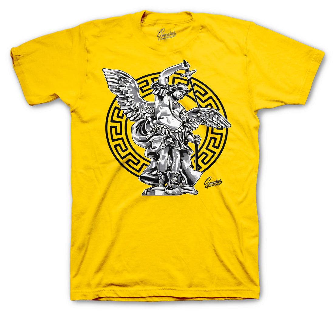 University Gold Jordan 12 sneaker collection matching with tees for guys