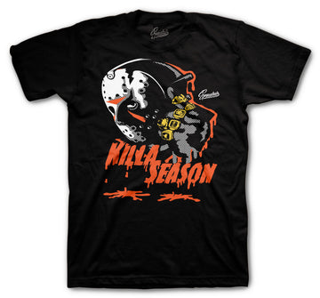 Retro 5 Orange Blaze Shirt -Killa Season - Black