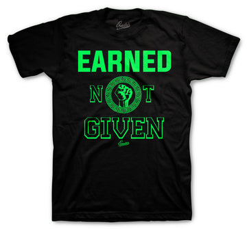 Retro 6 Electric Green Shirt - Earned - Black