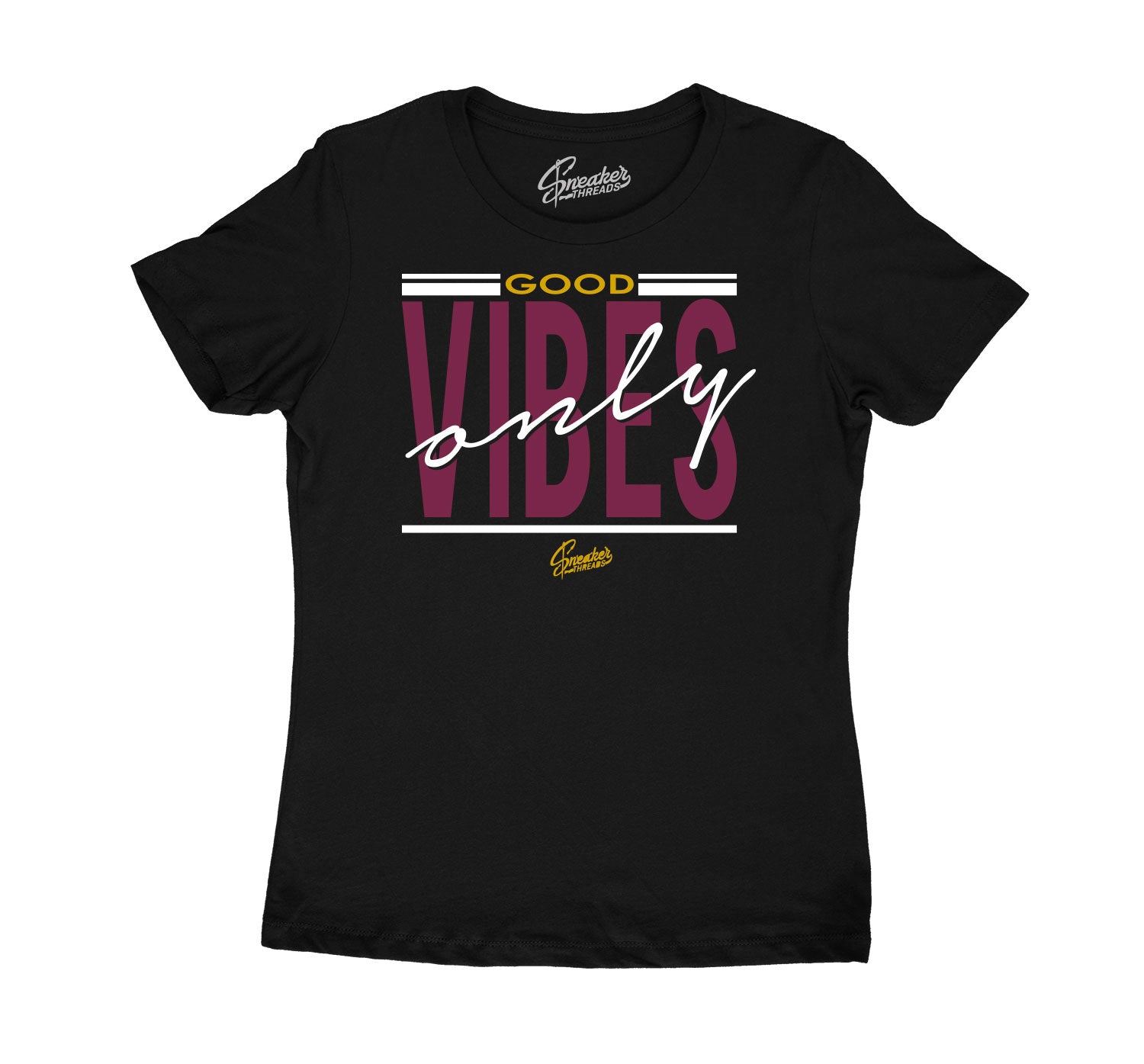 Womens Singles Day 6 Shirt - Good Vibes Only - Black