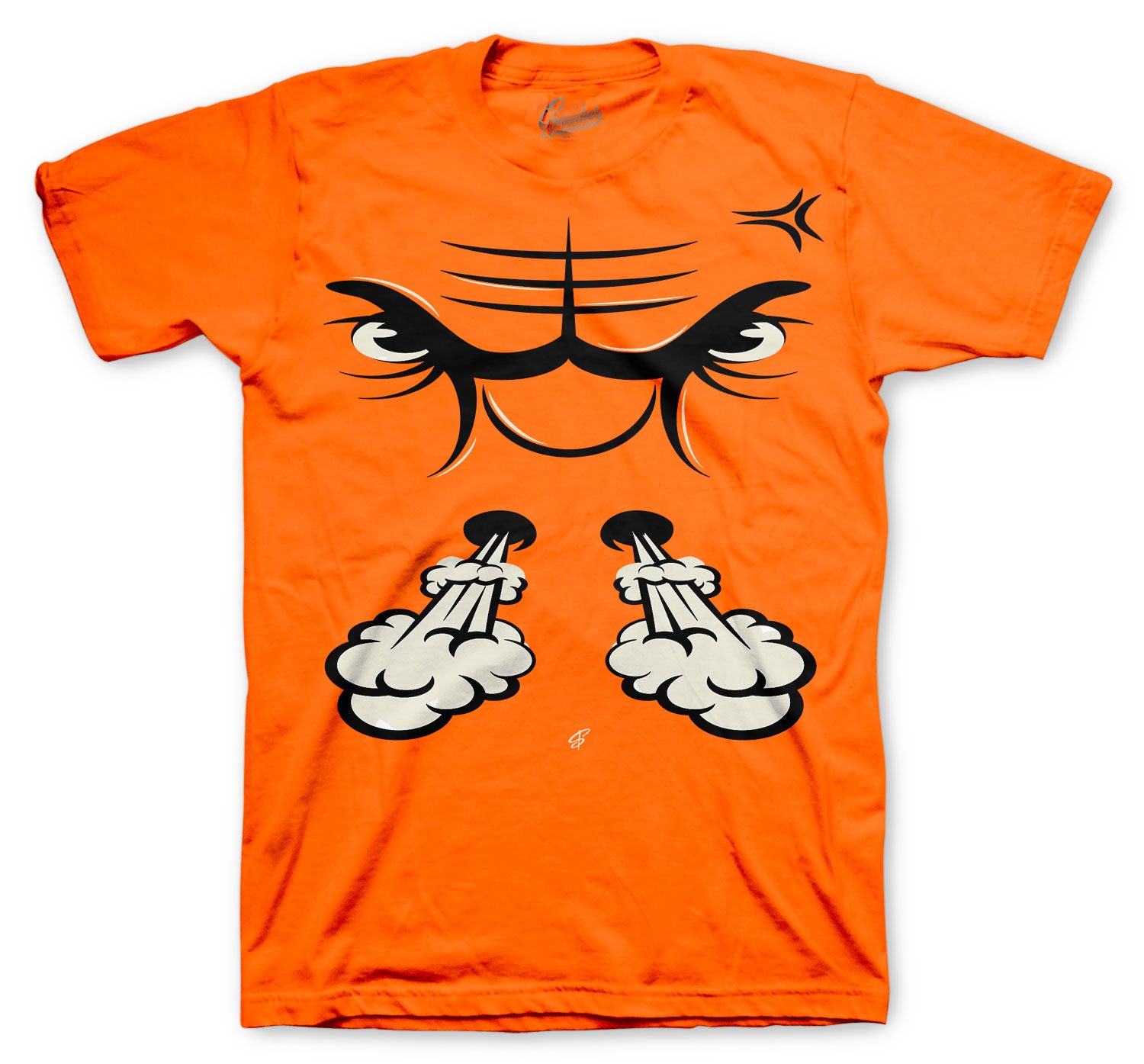 Retro 5 Orange Blaze Shirt - Raging Face - Orange