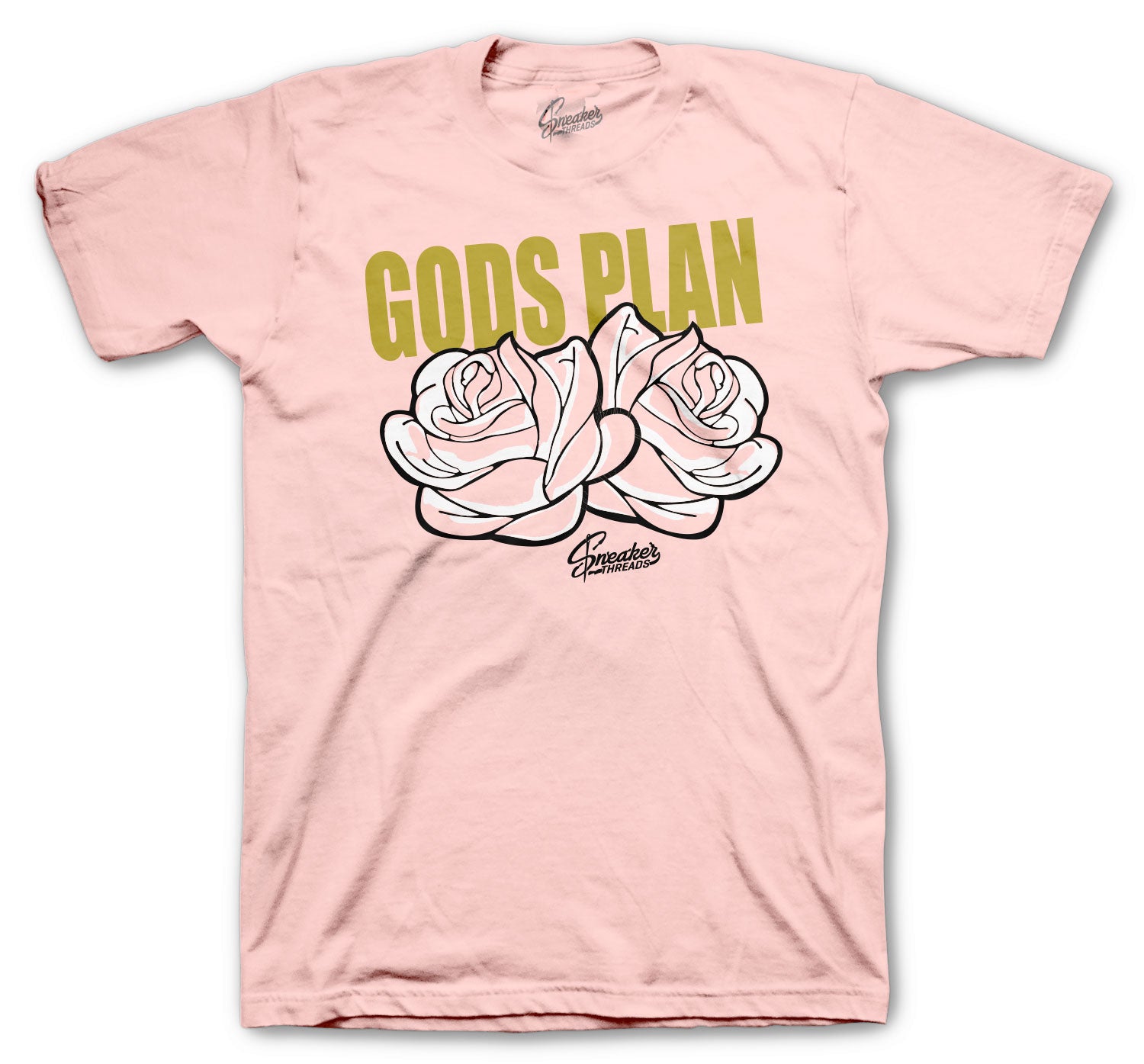 Retro 6 Gold hoops Shirt - Gods Plan - Light Pink