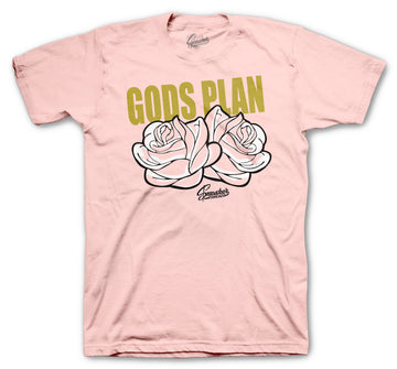 Retro 6 Gold hoops Shirt - Gods Plan - Light Pink