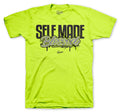 Neon Volt Jordan 4 sneaker collection matches perfectly with mens shirts