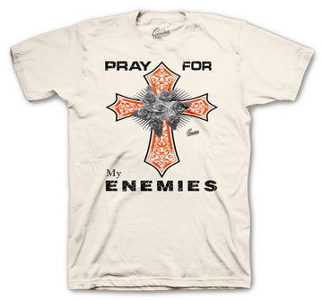 Retro 5 Orange Blaze Shirt - Enemies Cross - Natural