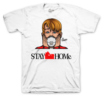 Retro 12 Twist Shirt - Stay Home - White