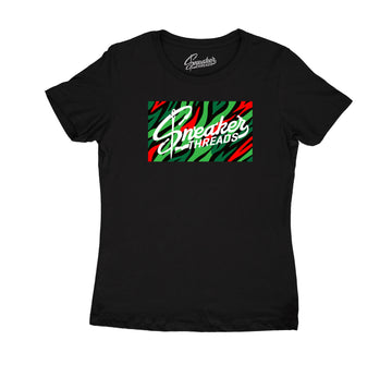 Womens Lucky Green 1 Shirt - ST Zebra Box - Black