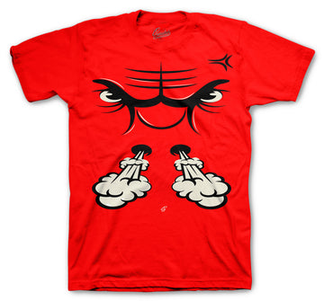 Jordan 11 Bred Exclusive Bullface shirt to match