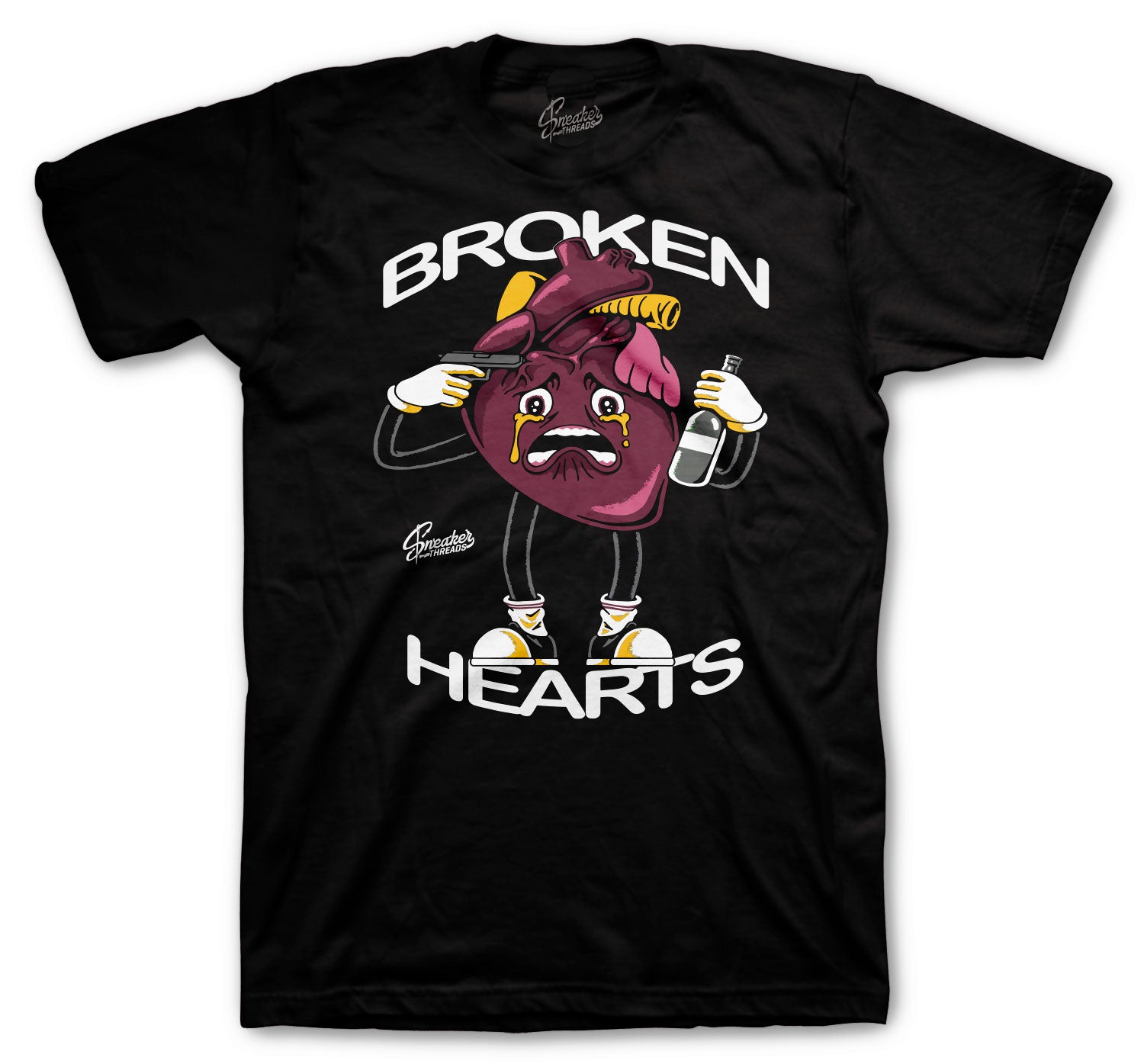 Retro 6 Bordeaux Shirt - Broken Heart - Black