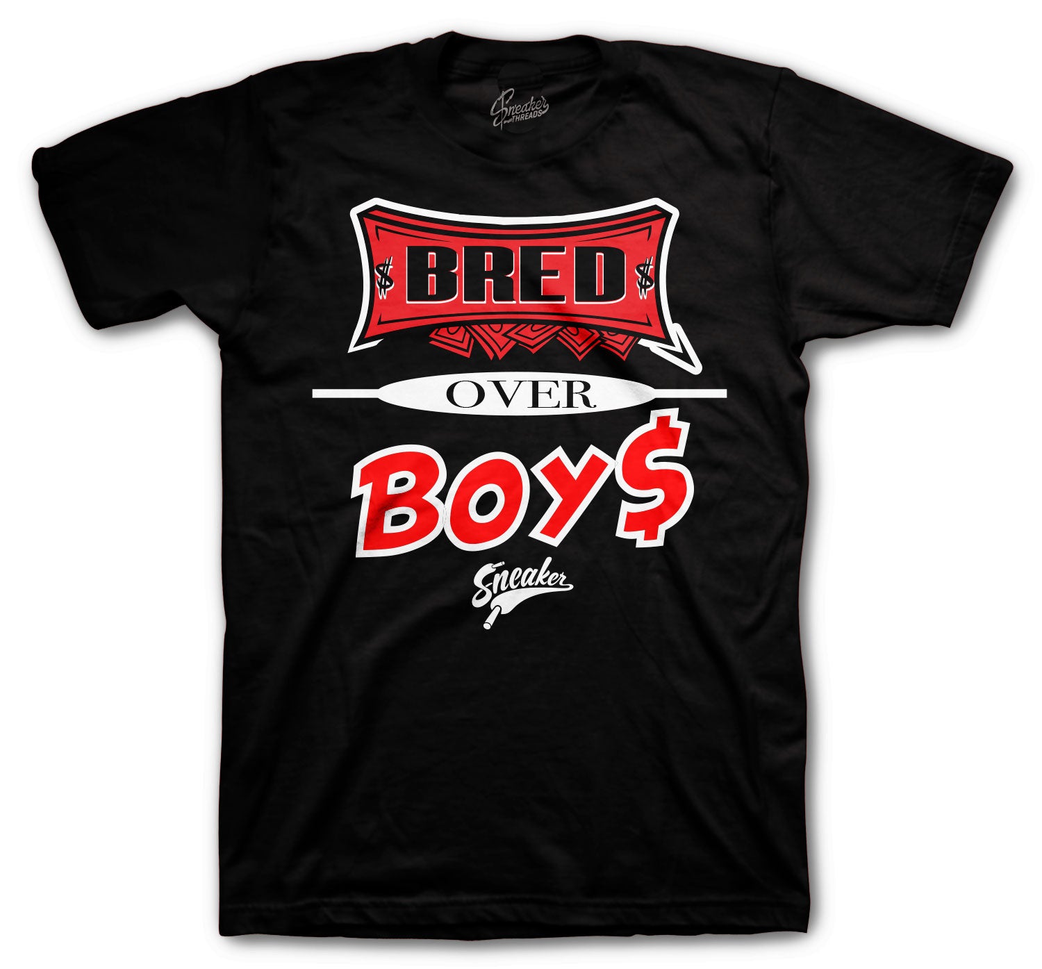 Retro 14 Lipstick Shirt - Bred Over Boys - Black