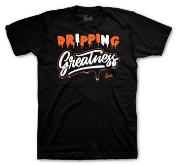 Retro 1 Electro Orange Shirt - Dripping Greatness - Black