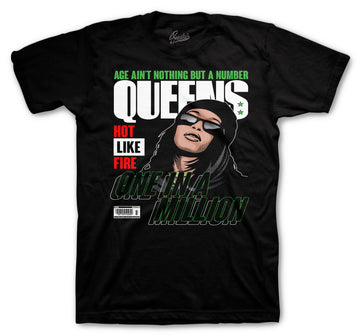 Retro 1 Lucky Green Shirt - Queens - Black