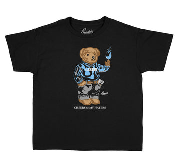 Kids University Blue 9 Shirt - Cheers Bear - Black