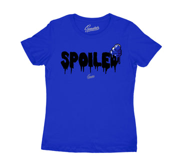 Ladies T shirt collection matching jordan 5 Racer Blue sneaker collection  | Girls sneaker outfits
