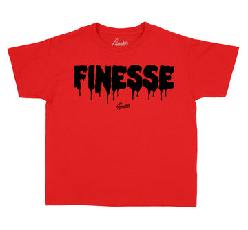 Kids Reverse Flu 12 Shirt - Finesse - Red
