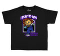 Kids tee collection matching Jordan 12 dark concord sneakers