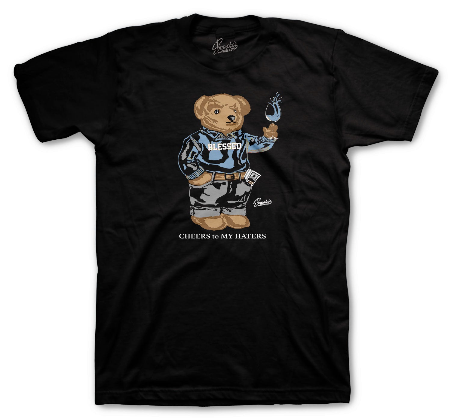 Retro 5 Bluebird Shirt - Cheers Bear - Black