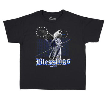 Kids Racer Blue 3 Shirt - Blessings Angel - Black