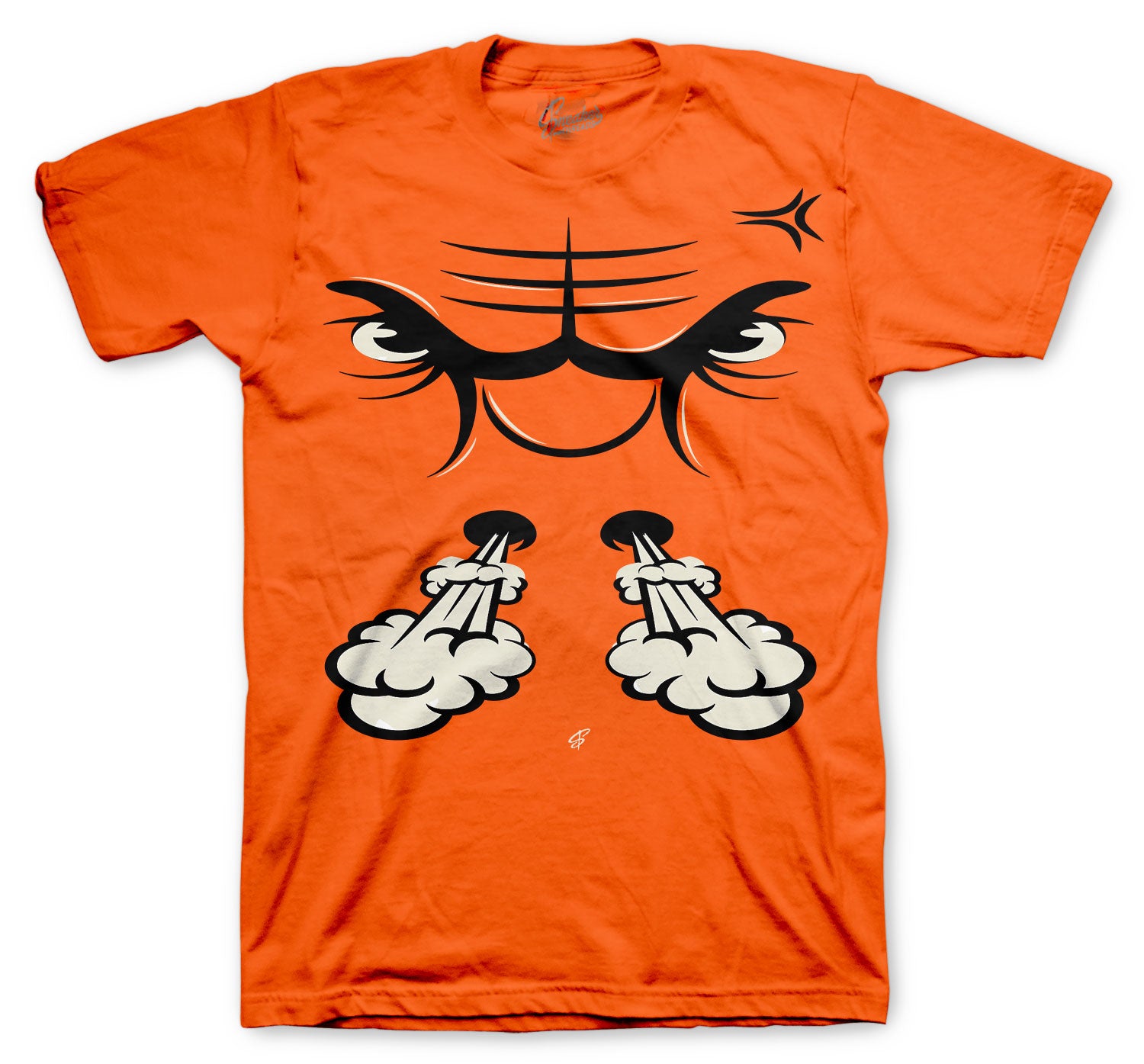 Retro 1 Electro Orange Shirt - Raging Face - Orange