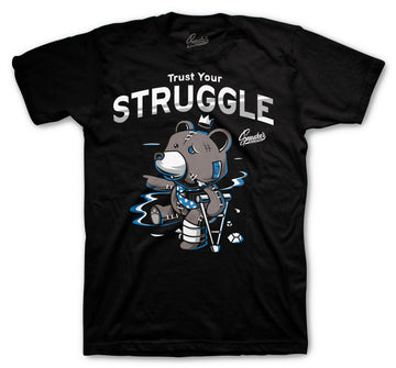 700 Bright Cyan Shirt - Trust Your Struggle - Black