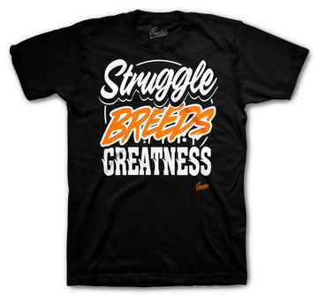 Retro 1 Electro Orange Shirt - Struggle Breeds - Black