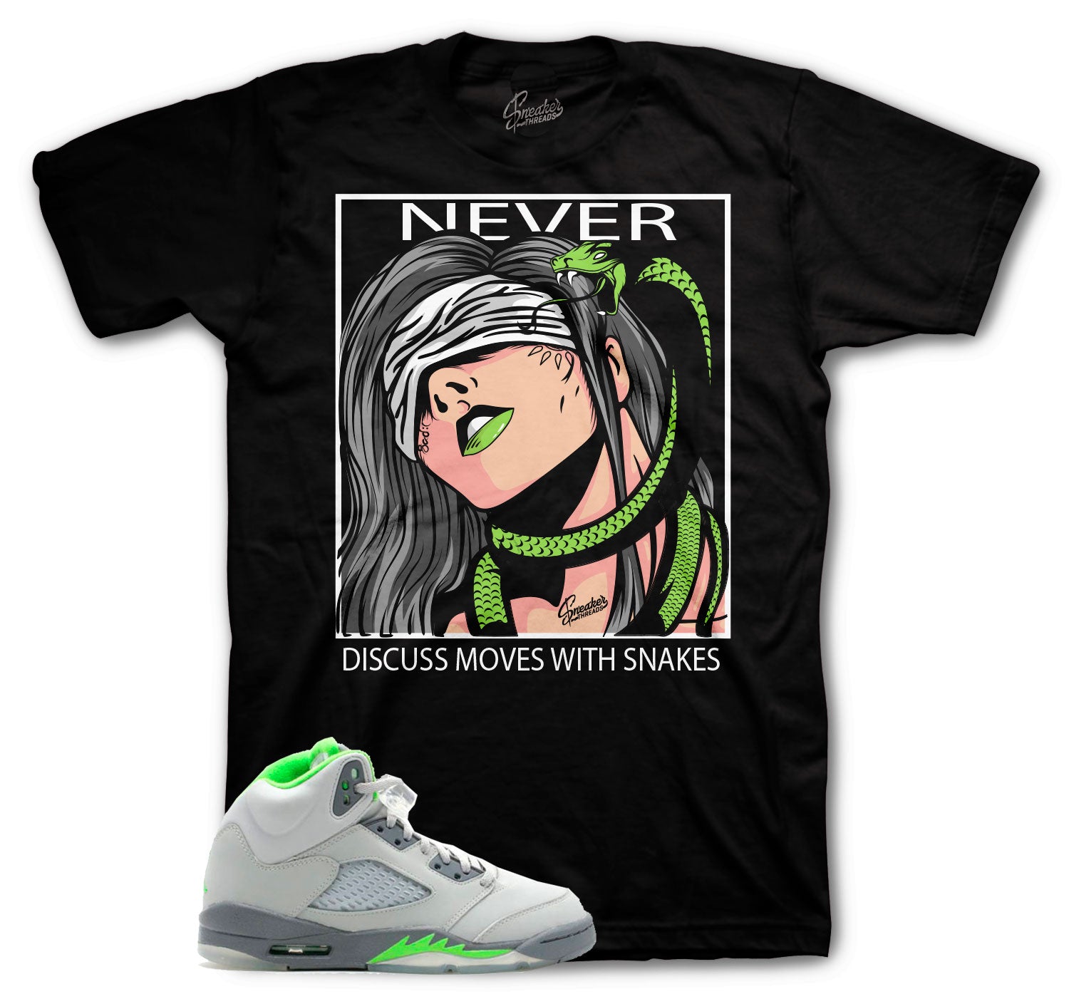 Jordan 5 green bean sneaker tees