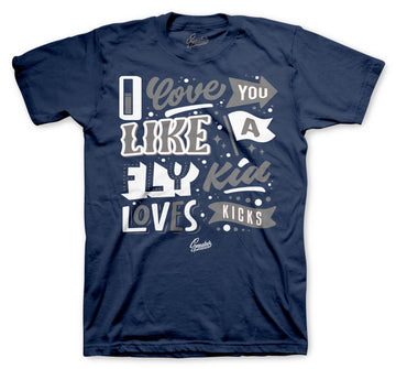 Retro 13 Flint Shirt - Love Kicks - Navy