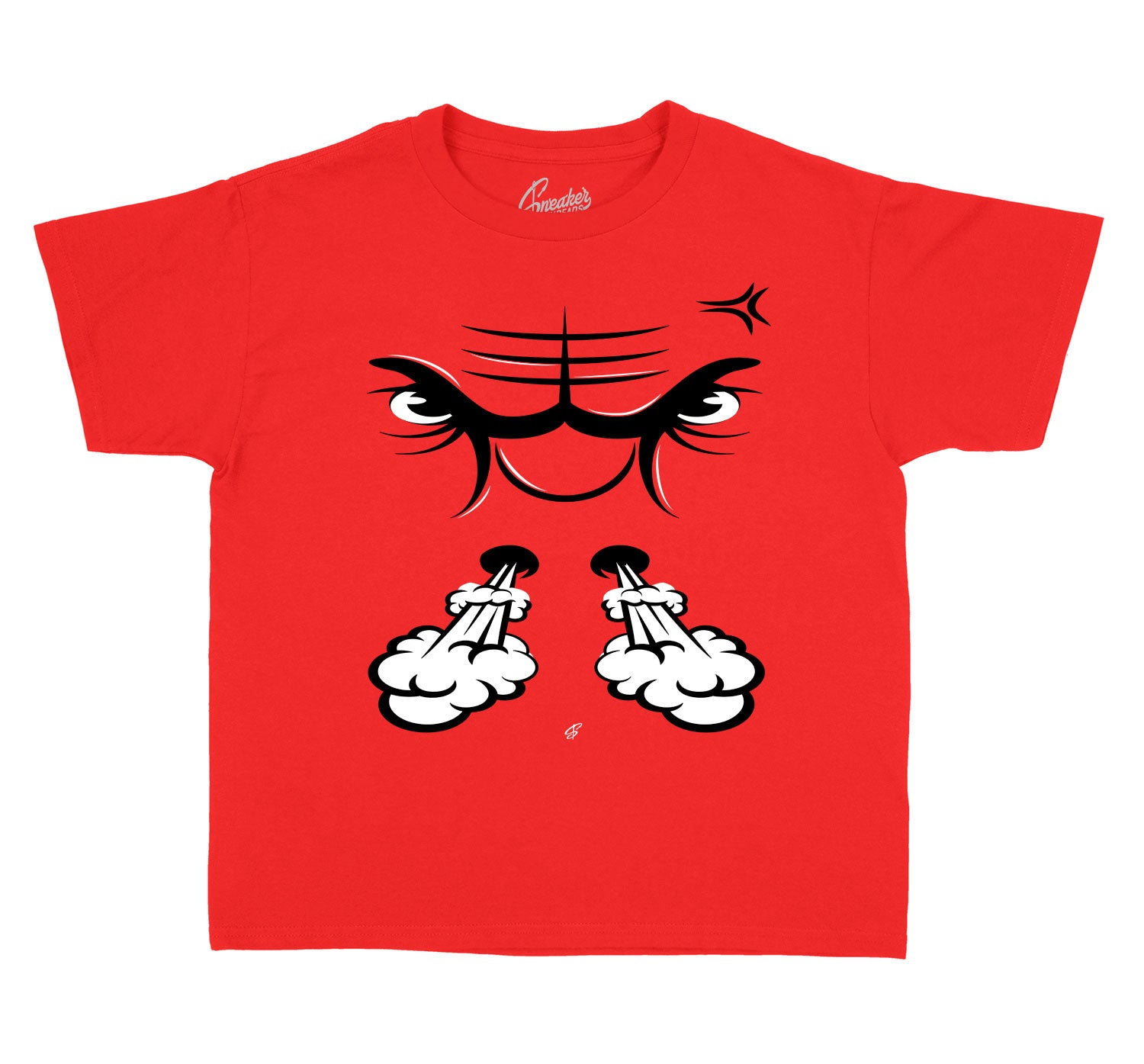 Kids Twist 12 Shirt - Raging Face - Red