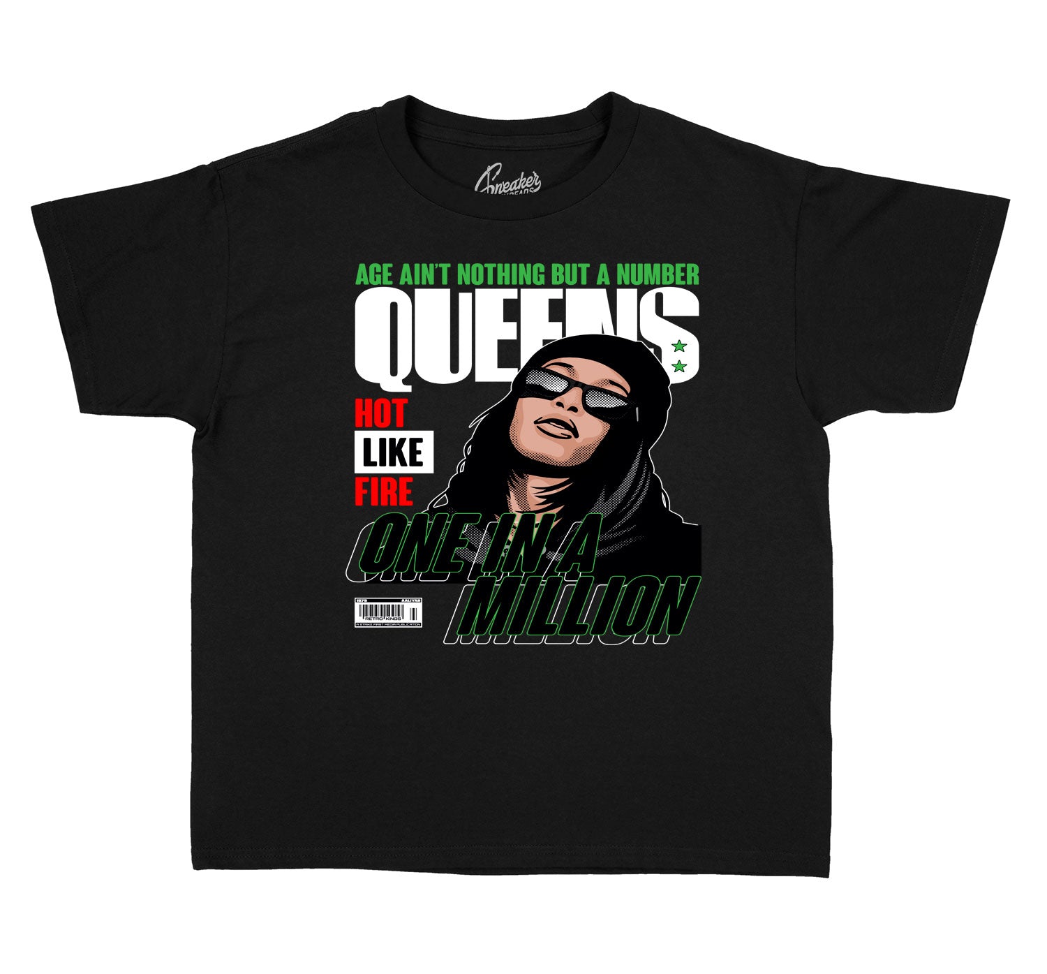 Kids Lucky Green 1 Shirt - Queens - Black