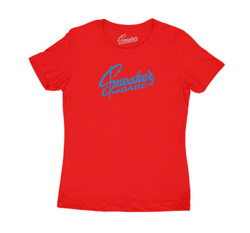 Womens NC To CHI 1 Shirt - Sneaker Babe Logo - Red