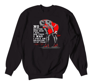 Retro 12 Reverse Flu Sweater - No Matter What - Black