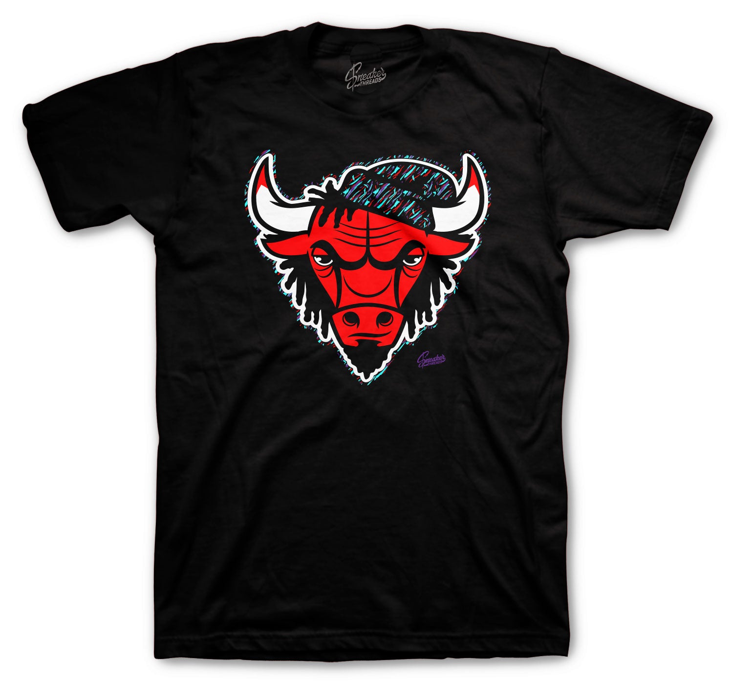 Retro 5 Top 3 Shirt - Rasta Bull - Black