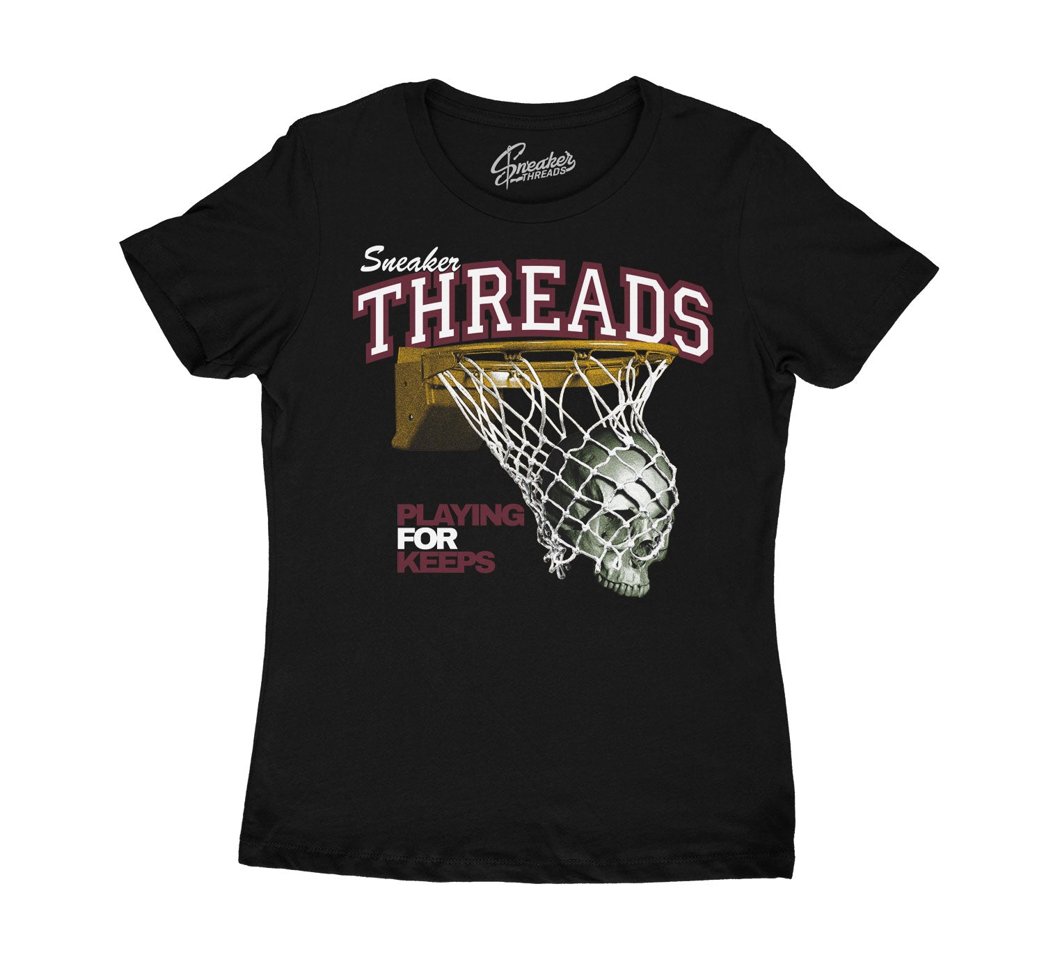 Womens Bordeaux 6 Shirt - Playing For Keeps- Black